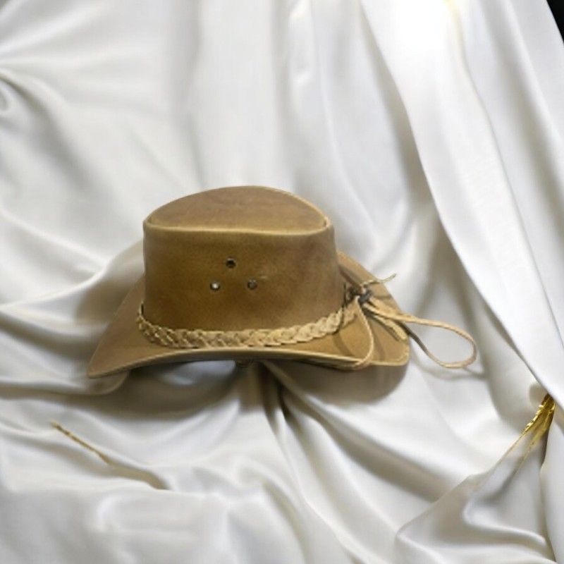 Unisex Brown Western Ranching, Mugithi, Rumba Outdoor Adventurer Handcrafted, 100% Real Tough Leather Cowboy Cowgirl Fashion Hat Ideal for Everyday Wear, Special Events and Ceremonies