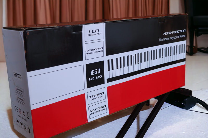 61 Key Keyboard Piano, Portable Electric Piano Keyboard w/LCD Screen, Built-In Speakers, Keyboard ONLY Without Stand Ideal for Beginner Adult he Lexington EK61223, Electronic Organ/ Keyboard