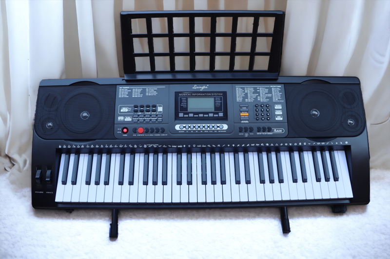 61 Key Keyboard Piano, Portable Electric Piano Keyboard w/LCD Screen, Built-In Speakers, Keyboard ONLY Without Stand Ideal for Beginner Adult he Lexington EK61223, Electronic Organ/ Keyboard