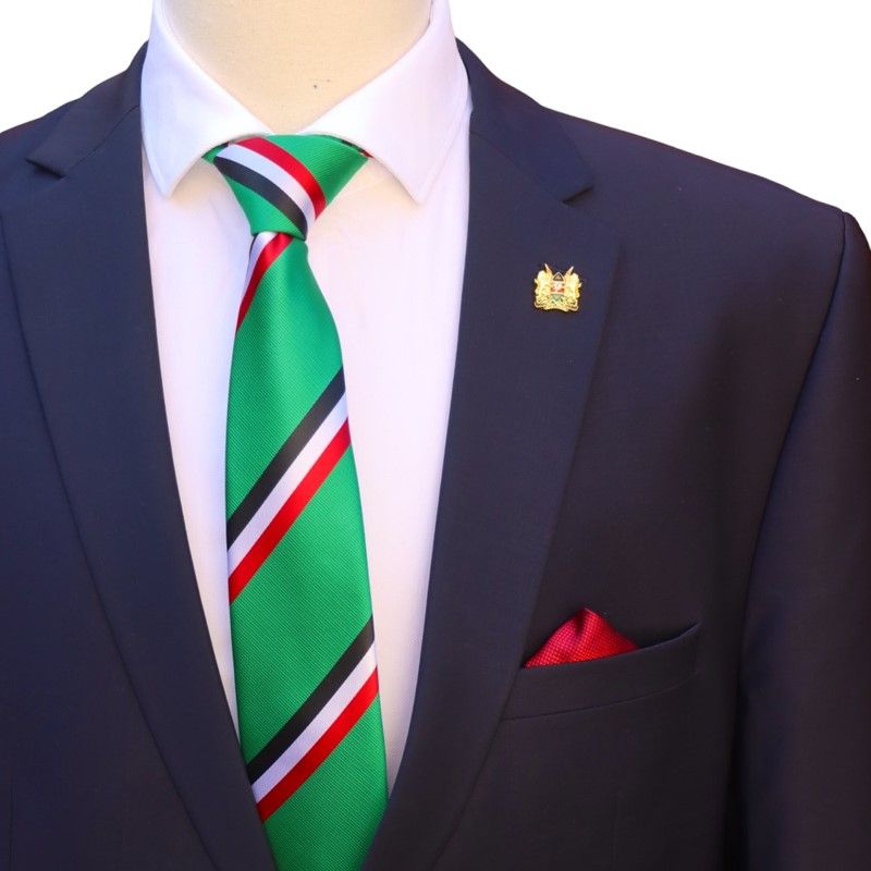Premium Small 3D Kenya Coat of Arms Lapel Pin – Gold Finish, National Emblem Badge for Formal & Casual Wear