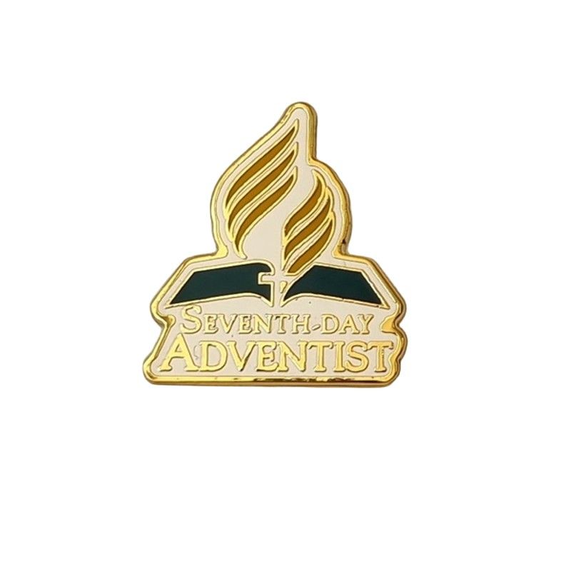 Seventh-day Adventist Church Lapel Pin – Premium Gold & Enamel Religious Badge, Faith Symbol for SDA Members, Clergy, and Believers