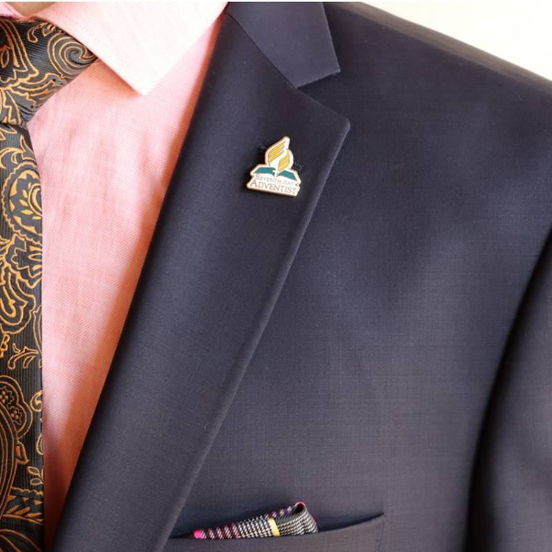 Seventh-day Adventist Church Lapel Pin – Premium Gold & Enamel Religious Badge, Faith Symbol for SDA Members, Clergy, and Believers