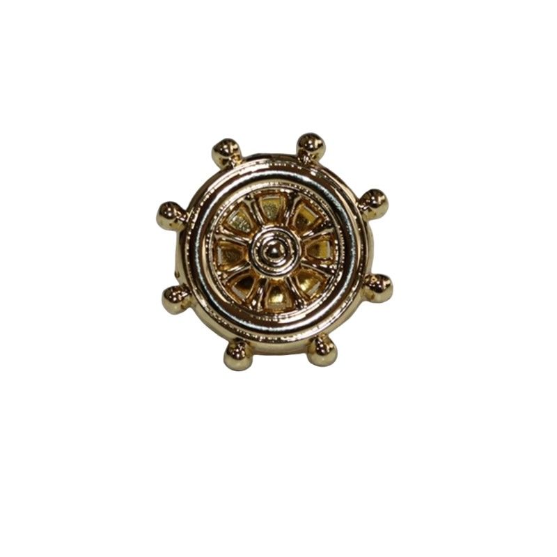 Nautical Ship Wheel Lapel Pin Badge – Gold-Plated Maritime Captain’s Wheel Pin for Sailors, Nautical Enthusiasts & Collectors – Elegant Seafarer Symbol for Jackets, Hats & Uniforms