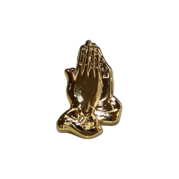Gold Praying Hands Lapel Pin – Elegant Religious Christian Badge, Faith-Inspired Brooch for Men & Women, Spiritual Gift for Church & Prayer Groups