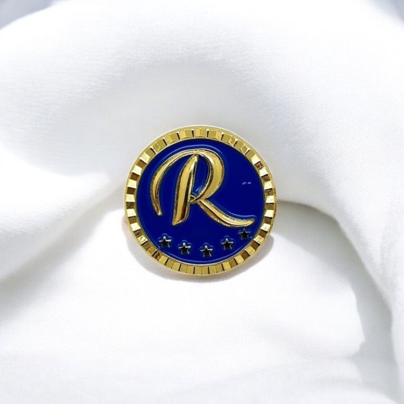 Raila Odinga Lapel Pin Badge – Premium Gold & Blue Political Memorabilia Pin with Iconic “R” and Star Design – Collectible & Stylish Accessory for Supporters & Enthusiasts