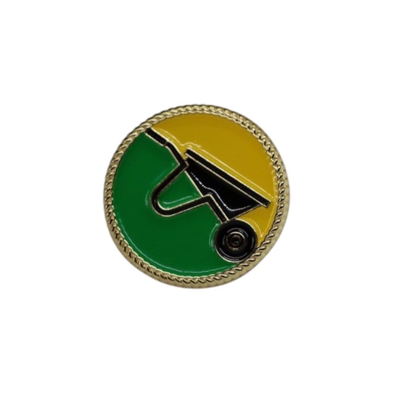 UDA Party Lapel Pin Badge – Premium Gold-Plated Political Accessory with Wheelbarrow Symbol – Stylish & Durable Memorabilia for United Democratic Alliance (UDA) Supporters & Collectors