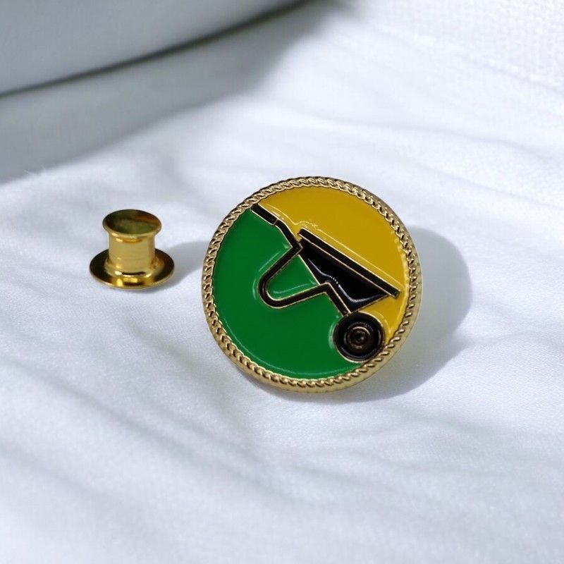 UDA Party Lapel Pin Badge – Premium Gold-Plated Political Accessory with Wheelbarrow Symbol – Stylish & Durable Memorabilia for United Democratic Alliance (UDA) Supporters & Collectors