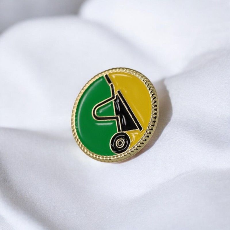 UDA Party Lapel Pin Badge – Premium Gold-Plated Political Accessory with Wheelbarrow Symbol – Stylish & Durable Memorabilia for United Democratic Alliance (UDA) Supporters & Collectors