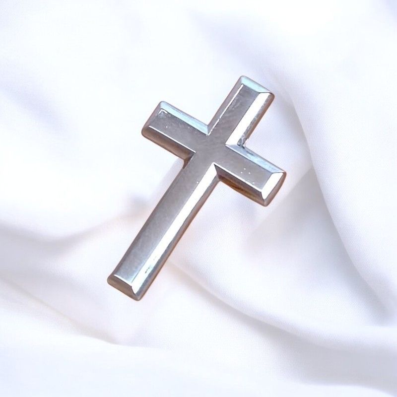 Christian Cross Lapel Pin Badge – Classic Religious Brooch for Men & Women, Faith-Inspired Accessory for Church, Weddings & Special Occasions