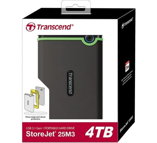 Transcend 4TB USB 3.1 Gen 1 Portable External Hard Disk