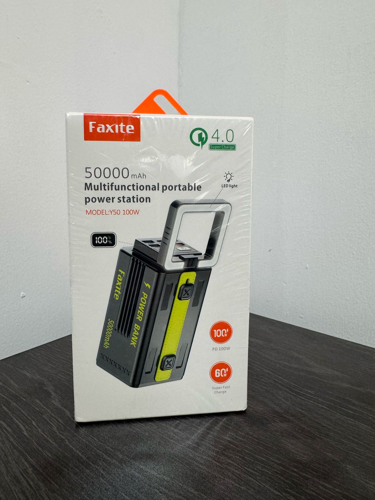 Faxite Y50 100W 50,000mAh Portable Power Station – Multifunctional Power Bank for Laptops & Smartphones