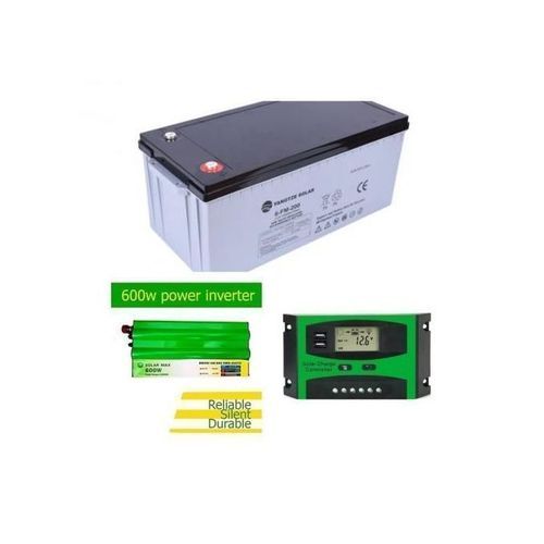 200Ah Solar Battery +600W Solar Power Inverter+20 Ah Charge Controller