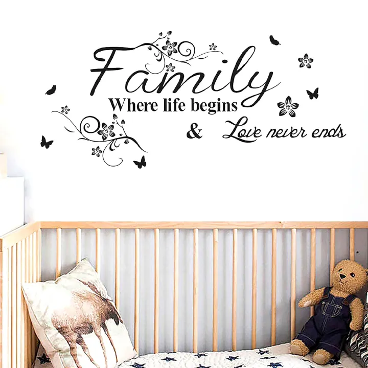 Wall Stickers, Home Decorations for Living Room, Letters for Wall Decor Word Sticker Decal Peel and Stick for Classroom Home Bedroom Family Office Wall Art Decor Wallpaper Home Decor 2pcs