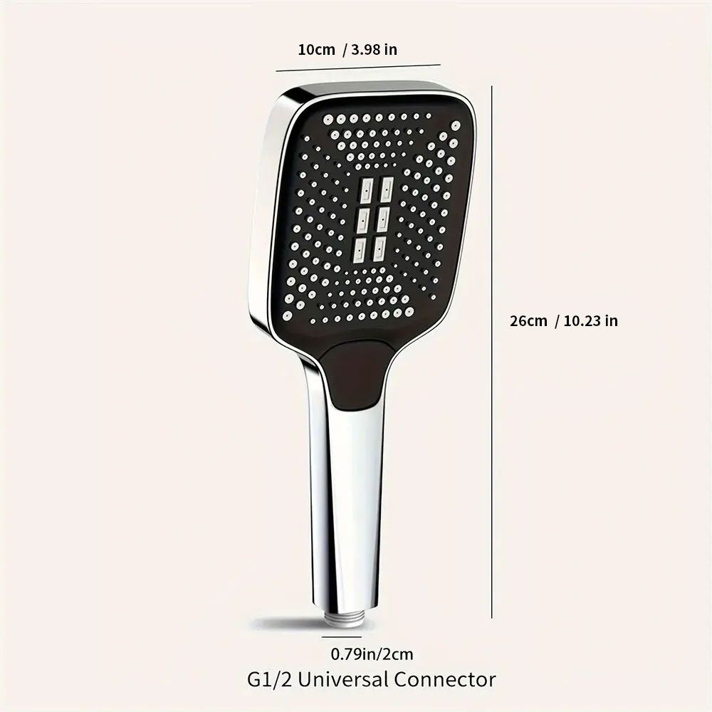 Adjustable Instant Shower Head 3 Mode Rainfall Shower Large Flow Showerhead High Pressure Water Saving Shower Mixer Bathroom Accessories