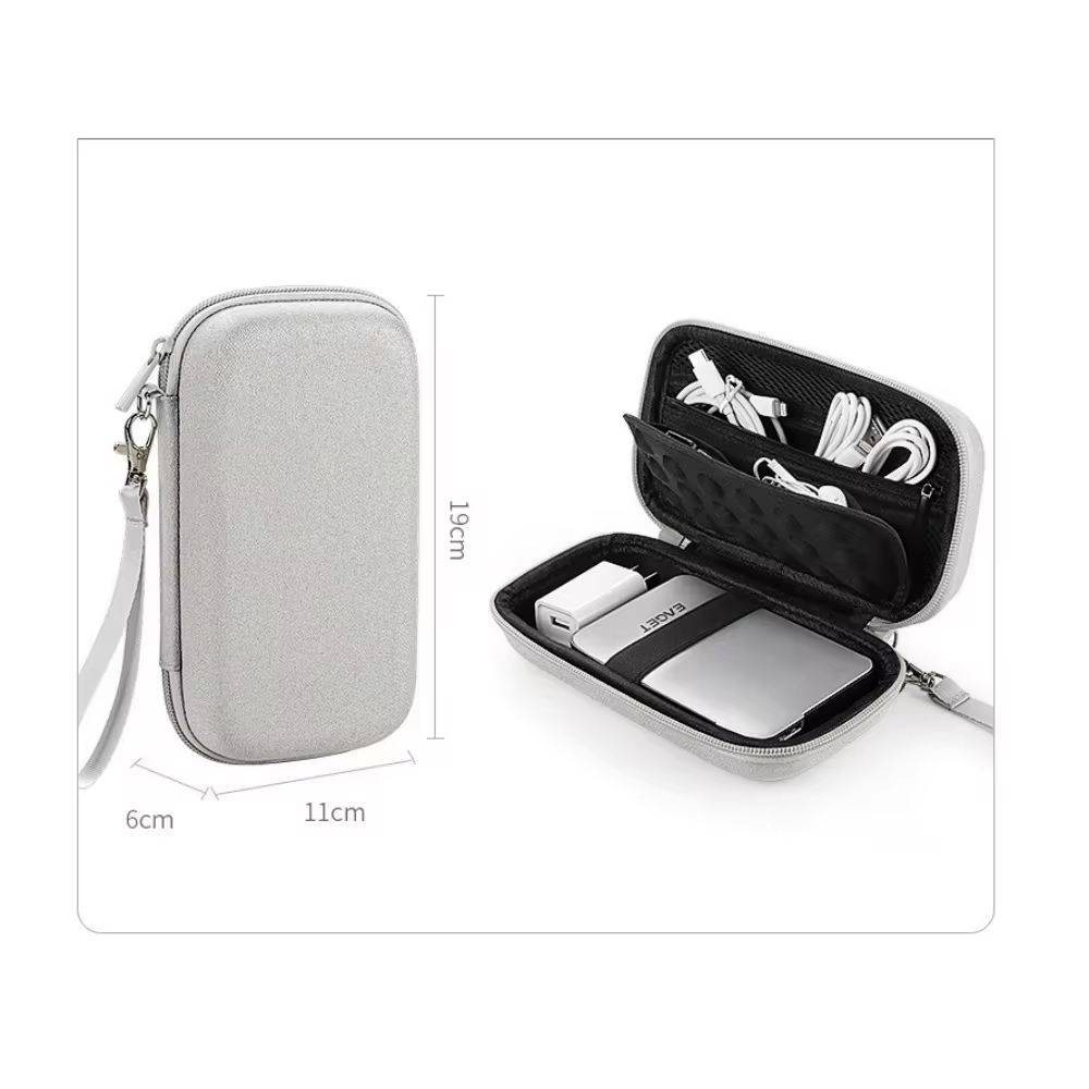 USB Wires Travel Kit Pouch Large Capacity Shock-absorbing Airbags Travel Electronics Accessories Organizer Hard Disk Cable Portable Storage Bag  Digital Product Storage Bag  USB Data Cable Organizer
