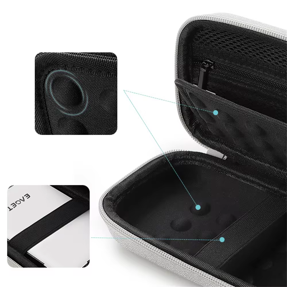 USB Wires Travel Kit Pouch Large Capacity Shock-absorbing Airbags Travel Electronics Accessories Organizer Hard Disk Cable Portable Storage Bag  Digital Product Storage Bag  USB Data Cable Organizer