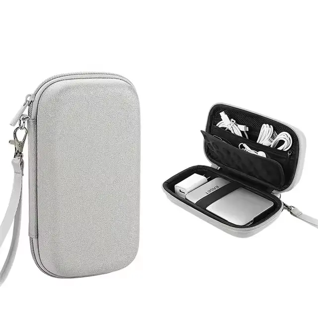 USB Wires Travel Kit Pouch Large Capacity Shock-absorbing Airbags Travel Electronics Accessories Organizer Hard Disk Cable Portable Storage Bag  Digital Product Storage Bag  USB Data Cable Organizer
