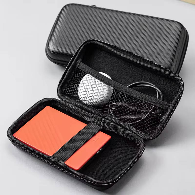 Data Cable Storage Bag Earphone Mobile Phone Charger U Disk Case Folding Portable Mini Zipper Pouch EVA Electronics Storage Bags Portable Gadget Storage Bag Portable Gadget Storage Bag