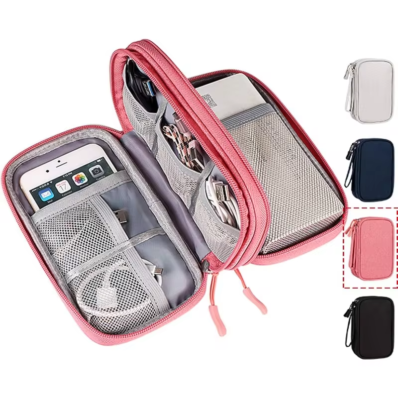 Portable Gadget Storage Bag Cable Gadget Organizer Storage Bag Electronic Organizer Travel USB Cable Accessories Bag/Case,Waterproof for Power Bank,Charging Cords,Chargers
﻿