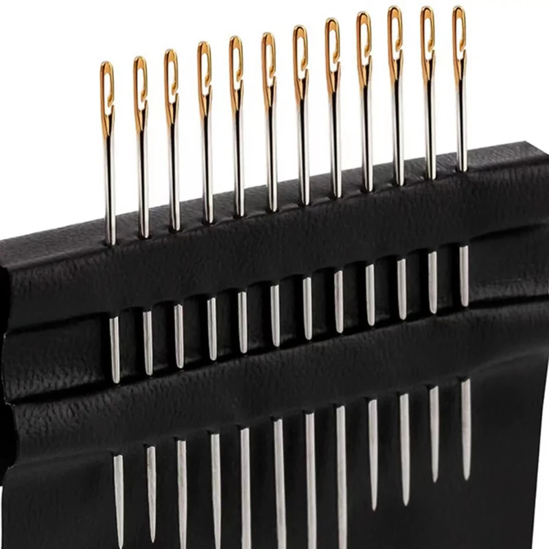 12pcs Hand Sewing Needles Blind Needle Elderly Needle-side Hole Hand Household Stainless Steel Sewing Needless Threading Apparel Sewing DIY Weave Sewing Tools  Accessories