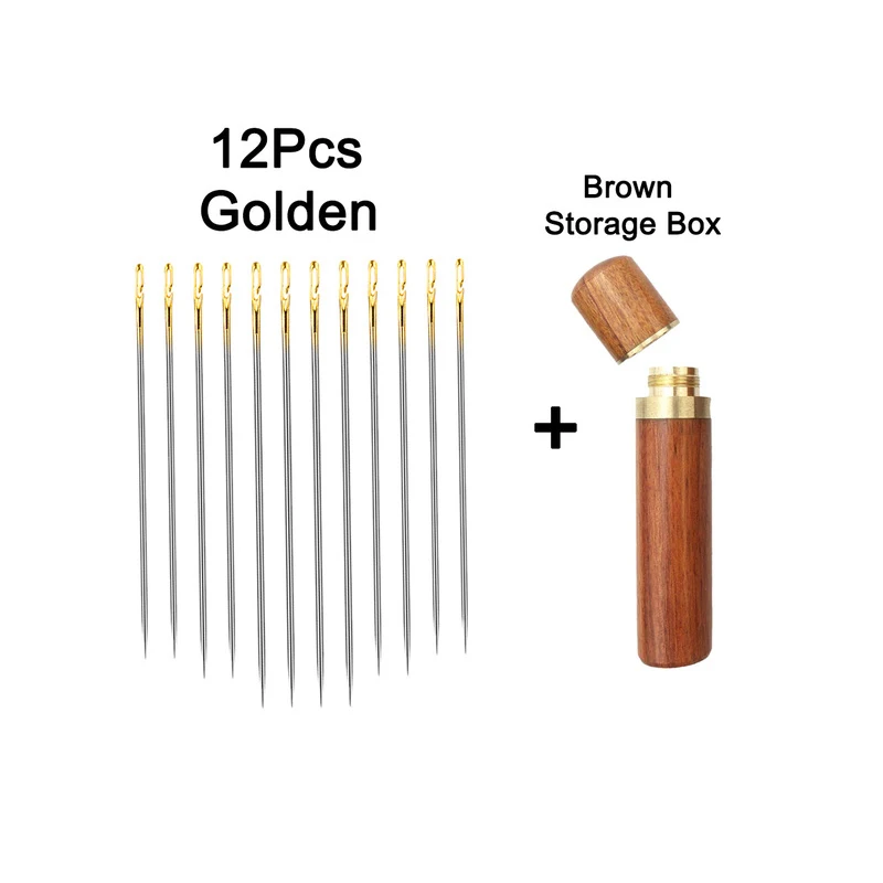 12pcs Hand Sewing Needles Blind Needle Elderly Needle-side Hole Hand Household Stainless Steel Sewing Needless Threading Apparel Sewing DIY Weave Sewing Tools  Accessories