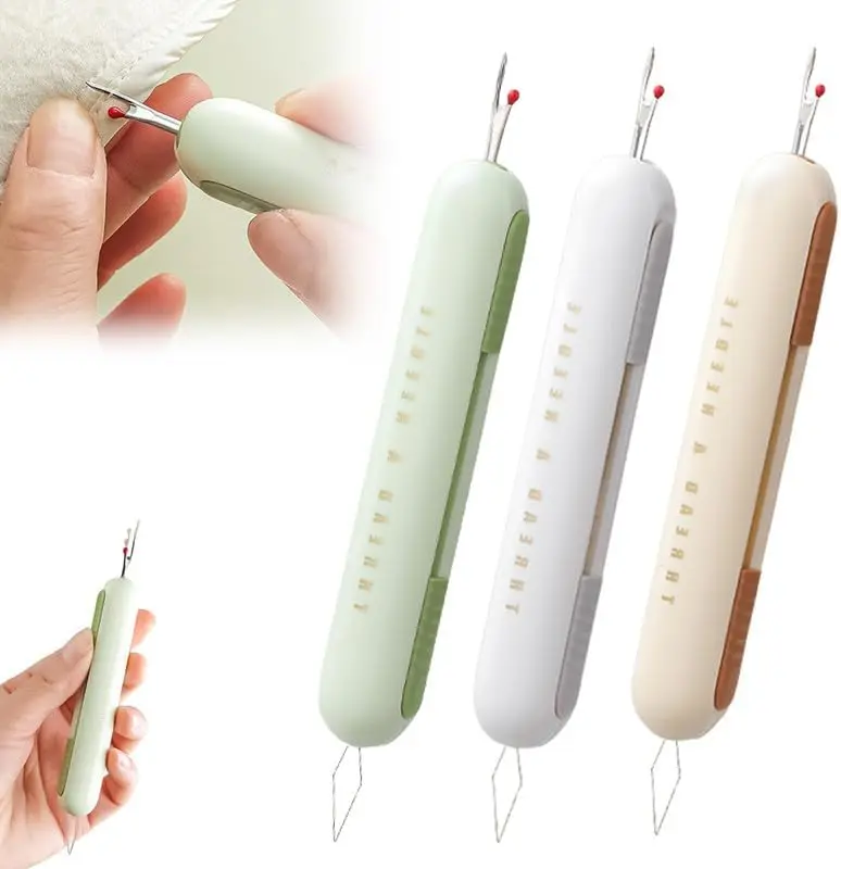 2 in 1 Needle Threaders Seam Rippers for Sewing, Threading and Seam Remover Seam Ripper Tool for Sewing Crafting