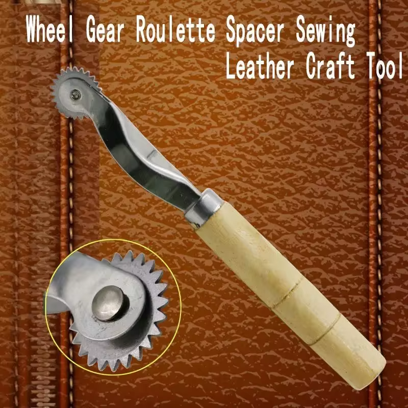 Stainless Steel Leather Cloth Paper Overstitch Wheel Gear Roulette Spacer Sewing Craft Tool 2.5mm
