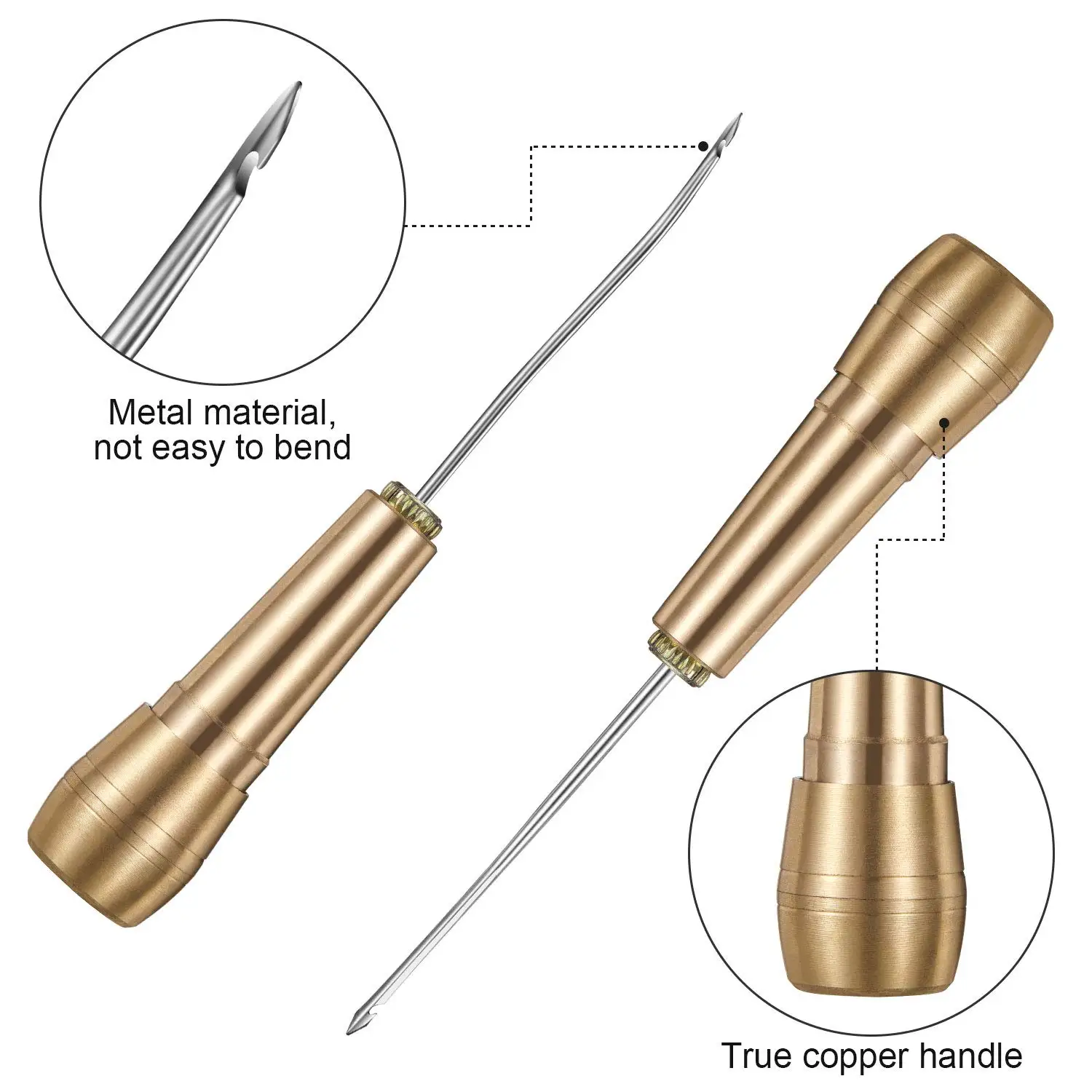 Best Price For Leather Sewing Kit Diy Leather Sewing Awl Needle With Copper Handle Set Leather