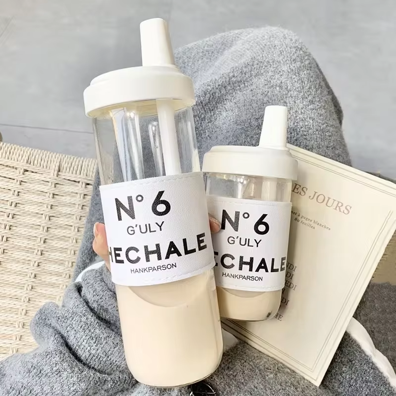 500ml Water Bottles Juice Milk Plastic Cup with Lid Straw Bubble Tea Coffee Cups Large Capacity Drinkware Transparent Container Cup Juice Syrup Kettle