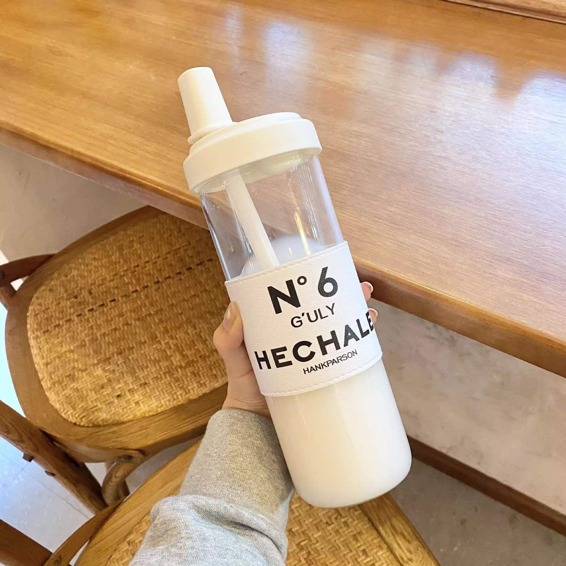 500ml Water Bottles Juice Milk Plastic Cup with Lid Straw Bubble Tea Coffee Cups Large Capacity Drinkware Transparent Container Cup Juice Syrup Kettle