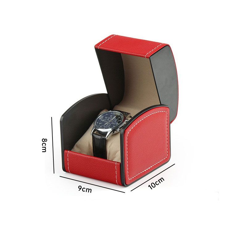 Portable Watch Box PU Leather Watch Case Organizer Storage Holder for Men Women Bracelet Vintage Jewelry Box with Leather Pillow