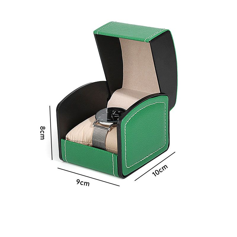 Portable Watch Box PU Leather Watch Case Organizer Storage Holder for Men Women Bracelet Vintage Jewelry Box with Leather Pillow