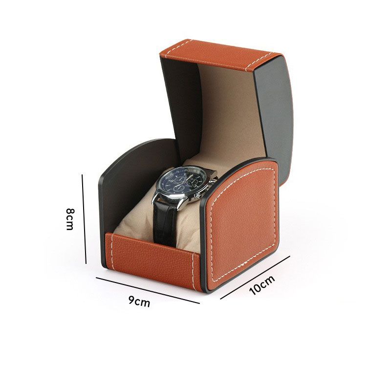 Portable Watch Box PU Leather Watch Case Organizer Storage Holder for Men Women Bracelet Vintage Jewelry Box with Leather Pillow