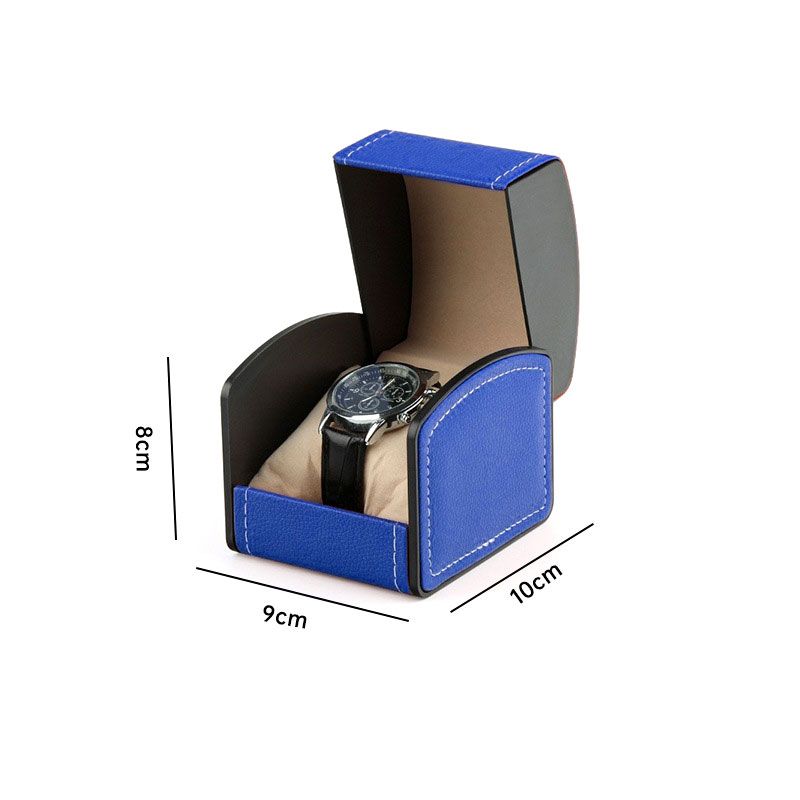 Portable Watch Box PU Leather Watch Case Organizer Storage Holder for Men Women Bracelet Vintage Jewelry Box with Leather Pillow