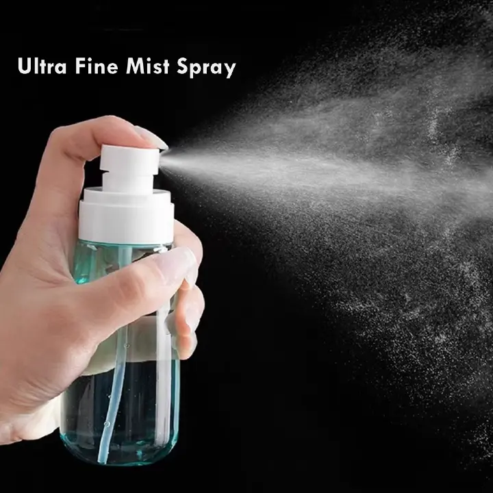 Portable Travel Spray Bottle, Spray Bottle Squeeze Tubes Mini Refillable Small Spray Bottles with Fine Mist Nozzle for Hair Face Water Alcohol Plants, Perfume Dispenser Pump Mist 1pcs 30ml