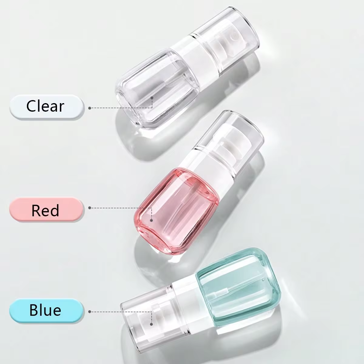 Portable Travel Spray Bottle, Spray Bottle Squeeze Tubes Mini Refillable Small Spray Bottles with Fine Mist Nozzle for Hair Face Water Alcohol Plants, Perfume Dispenser Pump Mist 1pcs 30ml