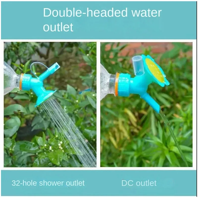 2 In 1 Spray Head Nozzle Watering Nozzle Sun Flower Automatic Watering Waterer Gardening Adjustable Drink Bottle Succulent Irrigation Tools Garden WateringTool Sprayer Agriculture Tools