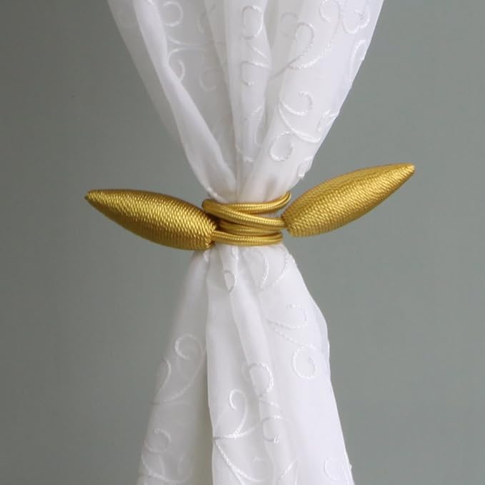 Curtain Clip Curtain Holders Tieback Buckle Clips  Curtain Tieback 2-Pack Creative Curtain Tiebacks Random Modelling Curtain Holdbacks Eelicate Simple Type, Gold  Curtain Accessories Home Decor Gold