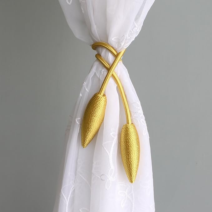 Curtain Clip Curtain Holders Tieback Buckle Clips  Curtain Tieback 2-Pack Creative Curtain Tiebacks Random Modelling Curtain Holdbacks Eelicate Simple Type, Gold  Curtain Accessories Home Decor Gold