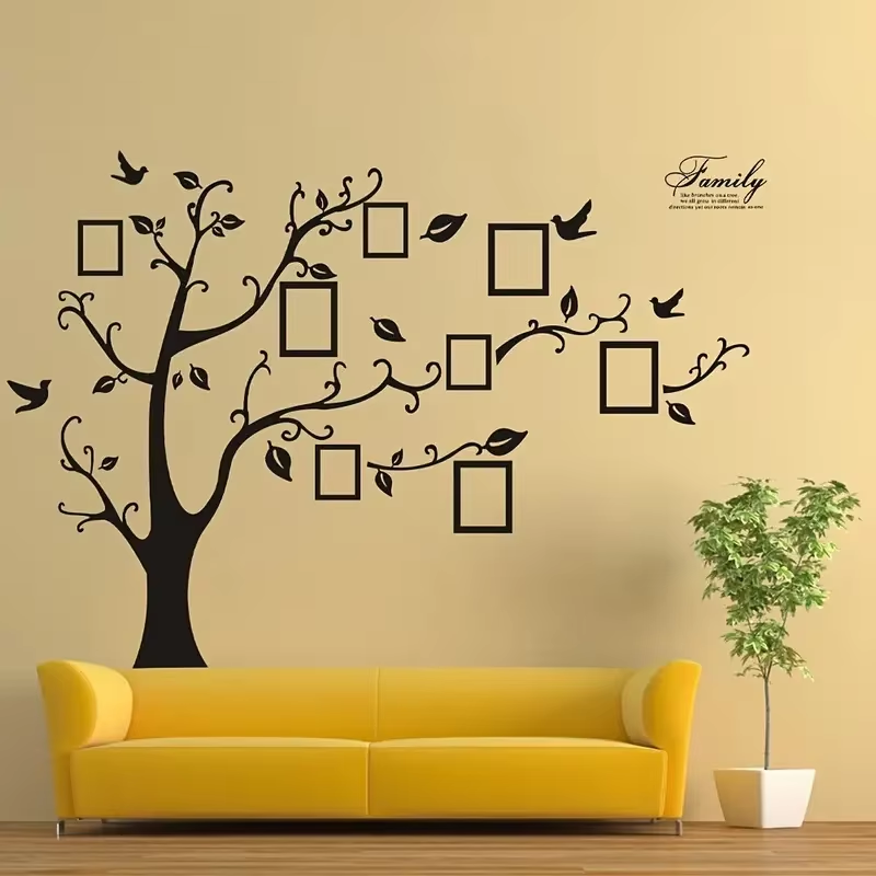 Big Size Wall Sticker,Family Tree Wall Decal With Photo Frames,Room Decor,Home Decor,Scene Decor
