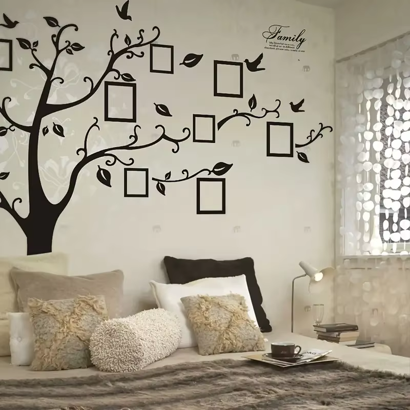Big Size Wall Sticker,Family Tree Wall Decal With Photo Frames,Room Decor,Home Decor,Scene Decor
