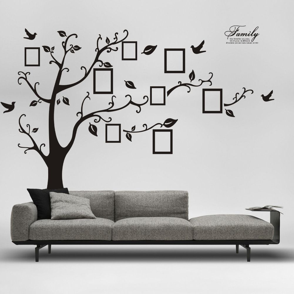 Big Size Wall Sticker,Family Tree Wall Decal With Photo Frames,Room Decor,Home Decor,Scene Decor