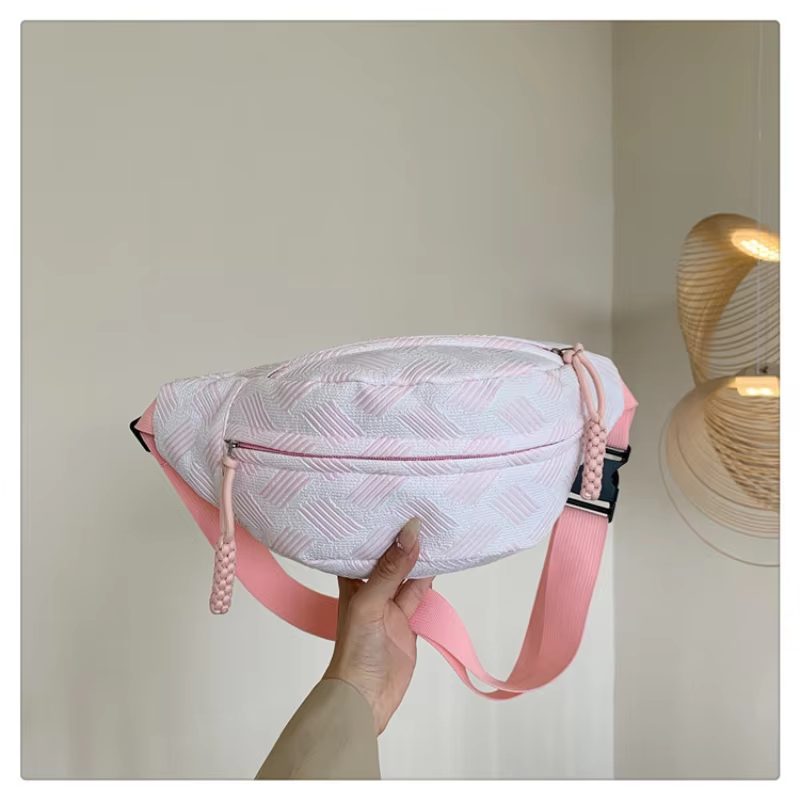 Casual Waist Bag Belt Bag Strip Chest Bag Half Moon Bag Crossbody Bag Crossbody Waist Pack Large Capcity Banana Bag Sport Men'S Women'S Mobile Phone Wallet Sports Canvas Travel Chest Bag