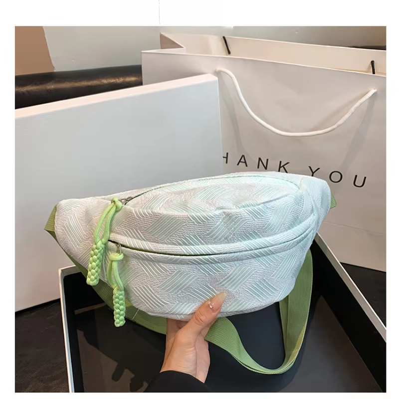 Casual Waist Bag Belt Bag Strip Chest Bag Half Moon Bag Crossbody Bag Crossbody Waist Pack Large Capcity Banana Bag Sport Men'S Women'S Mobile Phone Wallet Sports Canvas Travel Chest Bag