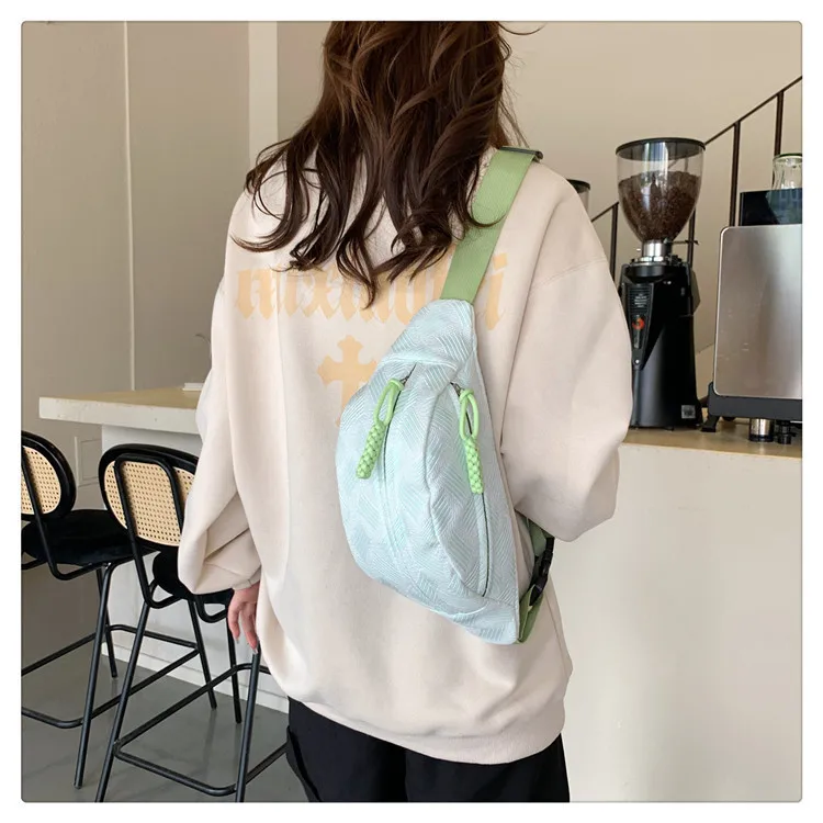 Casual Waist Bag Belt Bag Strip Chest Bag Half Moon Bag Crossbody Bag Crossbody Waist Pack Large Capcity Banana Bag Sport Men'S Women'S Mobile Phone Wallet Sports Canvas Travel Chest Bag