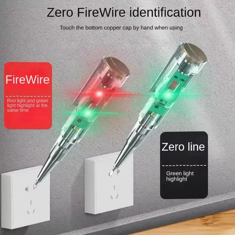 Intelligent Non-contact Pen AC24-250V DC12-24V  Voltage Tester Pen Electric Screwdriver Test Pencil Induction Power Detector Circuit Indicator voltage detector meter Tester Pen Sensor Tester