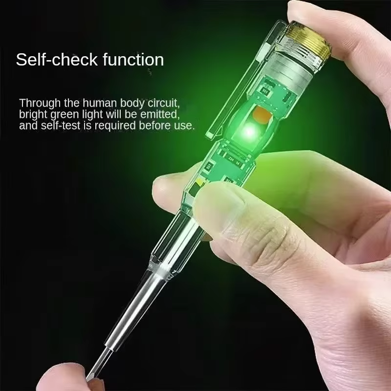 Intelligent Non-contact Pen AC24-250V DC12-24V  Voltage Tester Pen Electric Screwdriver Test Pencil Induction Power Detector Circuit Indicator voltage detector meter Tester Pen Sensor Tester