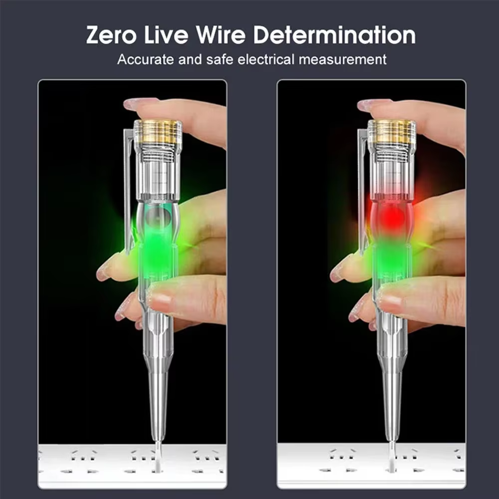 Intelligent Non-contact Pen AC24-250V DC12-24V  Voltage Tester Pen Electric Screwdriver Test Pencil Induction Power Detector Circuit Indicator voltage detector meter Tester Pen Sensor Tester
