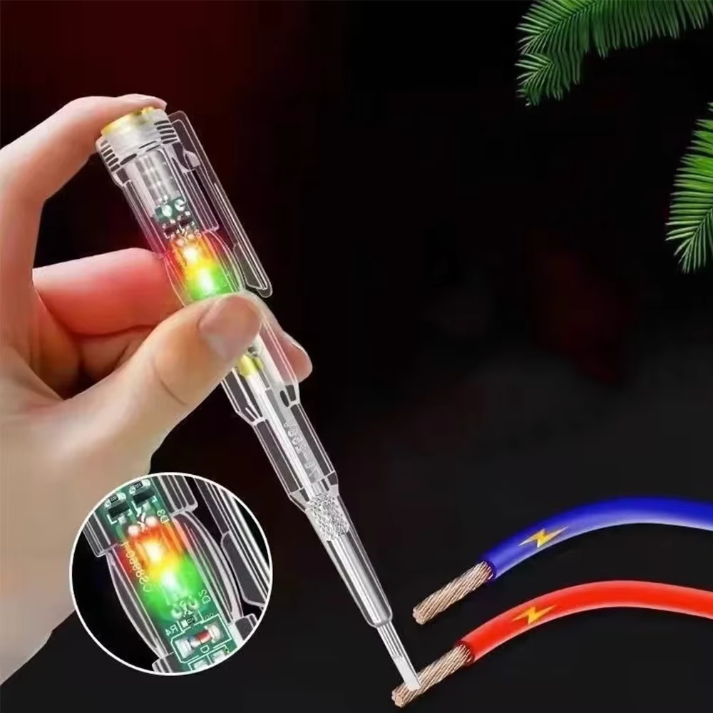 Intelligent Non-contact Pen AC24-250V DC12-24V  Voltage Tester Pen Electric Screwdriver Test Pencil Induction Power Detector Circuit Indicator voltage detector meter Tester Pen Sensor Tester
