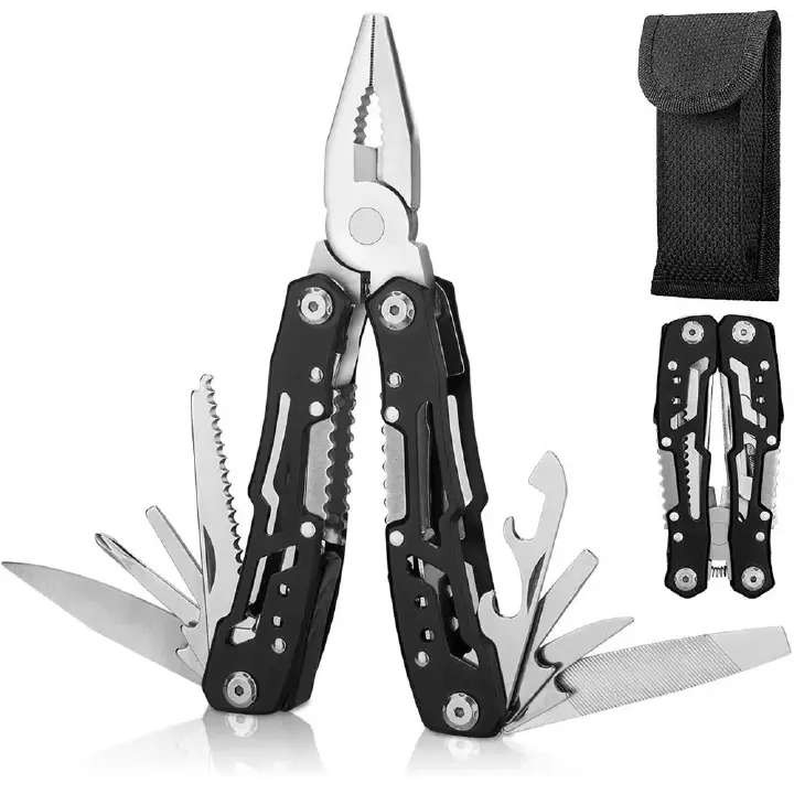 Stainless Steel Multi-tool Pliers Outdoor Combination Knife Pliers Folding Outdoor Portable Multi-purpose Pliers Tools Multitool Pliers Hunting Survival Rescue Tactical Repair Tool